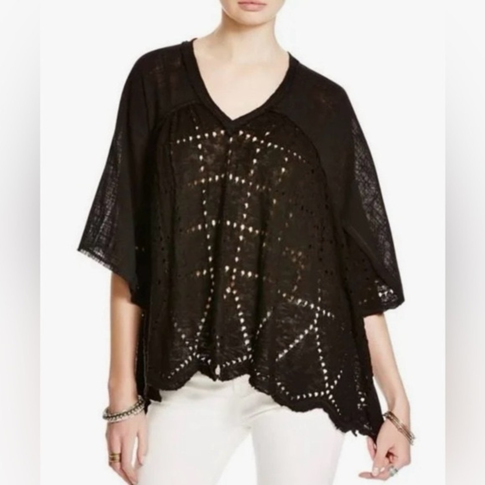 Free People Summer Lovin’ Linen Blend Oversized Blouse